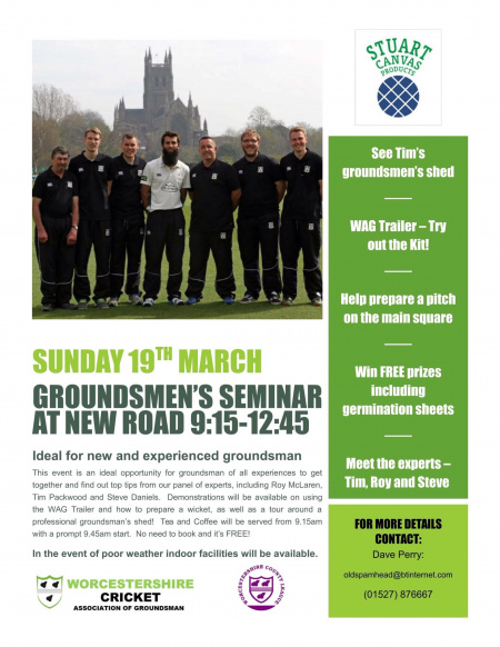 Groundsmens Seminar - Sunday 19th March